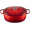 Le Creuset Signature Enamelled Cast Iron Oval Casserole Dish With Lid, 35 cm, 8.9 Litres, Cerise, 21178350602430