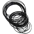 56 Pièces Courroie Cassette Universelle, Courroie Carrée en Caoutchouc de Transmission 1mm épaisseur pour Magnétophone, Baladeur Cassette, Lecteur CD DVD, Courroies de Rechange pour Appareils Audio