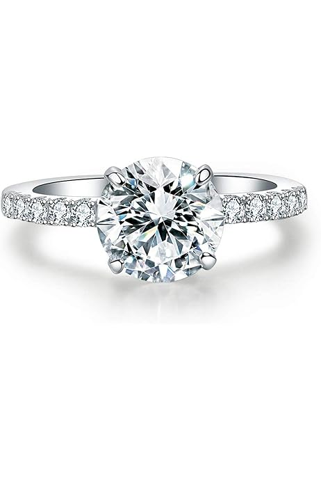 Tiffany Band Ring Carat Emerald Cut Cubic Zirconia Engagement