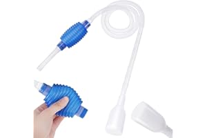Fanshiontide 1 Pcs Aquarium Gravel Cleaner, Hand Fish Tank Gravel Cleaner Fish Tank Vacuum Syphon Pump Siphon Pump Cleaning Kit for Fish Tank Daily Water Changing Filter Sand Cleaning(Blue)