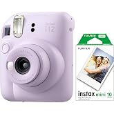 Instax mini 12 Lilac Camera and 10 mini Film