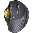 ProtoArc Wireless Trackball Mouse, EM01 NL Ergonomic Bluetooth Rollerball Thumb Mouse Rechargeable Computer Laptop Mouse, Adjustable Angle & 3 Device Connection for PC, Mac, Windows
