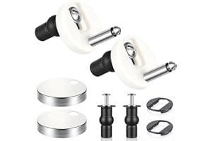 ARUBYFOREST WC Sitz Befestigung 2 Stück Scharnier für Toilettendeckel Schrauben Toilettensitz Toilettensitz Befestigung Wc Sitz Halterung Toiletten Sitz Reparatur Teile