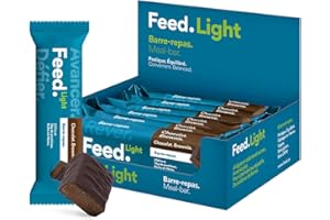 FEED. SMARTFOOD Feed. | Subsitut de repas minceur & perte de poids | Chocolat brownie | Riche en protéine pour maigrir | Avec konjac, sans gluten, vegan | 6 barres protéinées de 70g