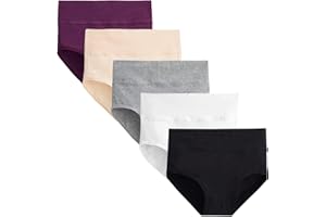 FALARY Mutande Vita Alta Donna in Cotone, Pacco da 5