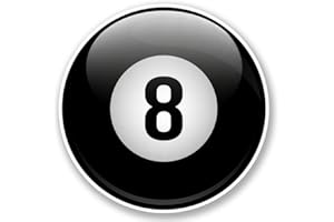 DESTINATIONVINYL 2 x 15cm/150mm Lucky 8 Ball Vinyl Sticker Decal Laptop Travel Luggage Car Bike Sign Fun #4707