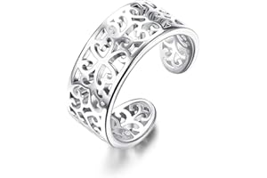 Krfy 925 Sterling Silber Horizontale Doppel Dreifachlinien Offene Ringe Minimalist Einfaches Band für Damen Verstellbarer offener Zehenring Knöchelringe