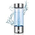 Portable Hydrogen Water Generator Bottle with SPE and PEM Technology, Alkaline Ionizer Generator USB Rechargeable Portable Hydrogen Rich Water Glass Health Bottle for Home and Fitness Daily Drinking