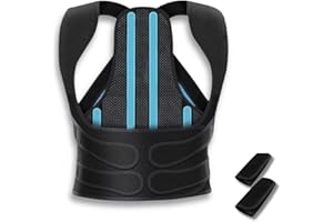 NP'MEDICAL ® Correcteur de posture homme et femme | Redresseur de dos avec ceinture lombaire dorsale | Soulage les douleurs et redresse dos | Orthèse maintien du dos, du cou et des épaules (M)