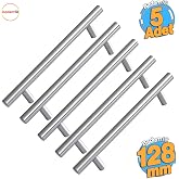 5 ADET RoseMary İnox Metal Kulp 128 mm (12.8 cm) Mobilya Mutfak &Ccedil;ekmece Dolap Kapak Kulpu Kulbu