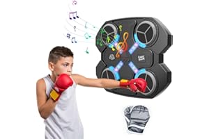 PLLYPE Music Boxing Machine,One Punch Musik Boxing Machine, LED Musik Boxmaschine, Boxen Training Geräte, Intelligente Wand Boxing Target, Dekompression Boxen mit Boxhandschuhen für Kinder