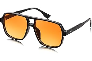 FEISEDY Retro 70er Jahre Sonnenbrille Damen Herren Vintage Square Brille mit UV400 Schutz B4158