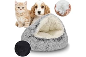 Umllpet Legowisko dla kota, dla małych kotów, śpiwór dla zwierząt domowych, miękki, pluszowy, ciepły, zimowy, legowisko dla zwierząt domowych, jaskinia dla kotów, 50 x 50 cm, dla kotów i małych psów