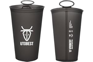 UTOBEST Sports Collapsible Running Water Bottle Soft Cup Foldable Flask 2Pcs for Marathon Hiking Running Cycling 200ml/7oz