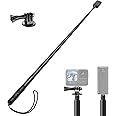 ATUMTEK Invisible Selfie Stick 150cm, Compatible with Action Camera X3, One X/X2, One R/RS, GO2, Hero 12/11/10/9/8/7, Osmo Action, Selfie Stick for Outdoor Sports Air, Adapter Included