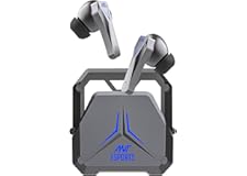 Ant Esports Infinity Plus TWS True Wireless Earbuds | Low Latency with Dedicated Gaming Mode, IPX4 Rating, Bluetooth 5.3 - Bl