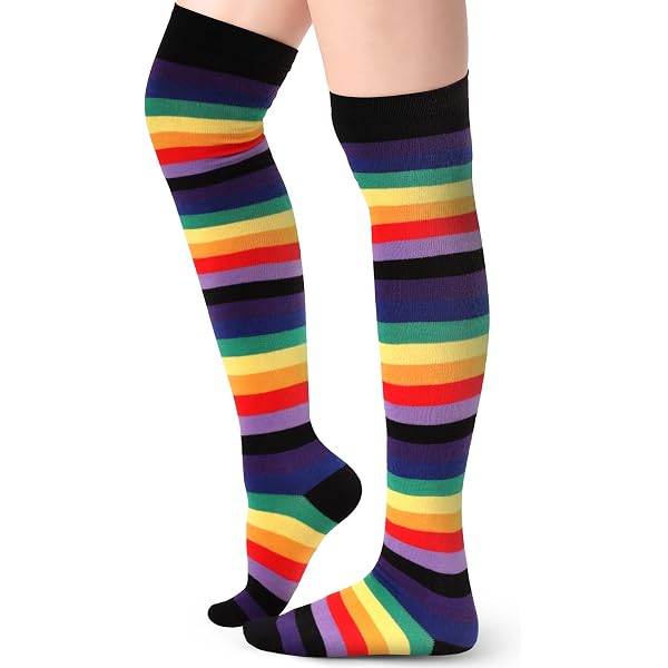 1 Paio Di Calze Da Donna Casuali Sopra Il Ginocchio Di