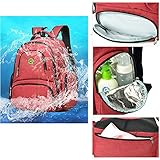 16 Taschen Baby Windel Tasche Organizer wasserabweisend Oxford Stoff Travel Rucksack mit Wickelunterlage und welkey kinderwagenhalter - 4