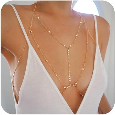 Collier D'épaule Y2K En Perles - Bijou Corps Festival, Discothèque, Plage, Taille Unique