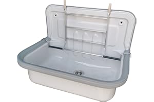 BADOSAN Ausgussbecken weiß SET Stahl emailliert inkl. Klapprost