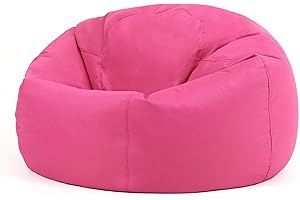 Bean Bag Bazaar Kingston Gaming Beanbag, Pink, Water Resistant Fabric, Large Bean Bag for Indoor and Outdoor Use with Filling Included, Floor Chair, Gaming, Bedroom, Living Room, Garden