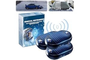 Wenchrisdt 3 Pcs Electromagnetic Car Deicer, 2026 New Portable Solar Electromagnetic Molecular Interference Freeze and Snow Remover Instrument for Ice and Snow Scraping