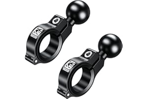 BRCOVAN 2St, Lenkerhalterung aus Aluminiumlegierung mit 1 Zoll TPU-Kugel für Rundschienendurchmesser 0,5 Zoll 0,87 Zoll 1 Zoll 1,26 Zoll, kompatibel mit RAM Mounts B Größe 1 Zoll Kugel Doppelsockelarm