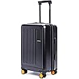 MOKOBARA The Transit Luggage Poly-Carbonate Hard Sided 8 Silent Ninja Wheels for Travelling (Black, Cabin)
