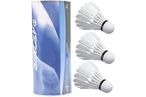 GENÉRICO Volants de badminton en plumes, volants de badminton, volants en plumes de badminton, volant en plumes de badminton, volants de badminton en plumes de canard professionnels pour vol stable en