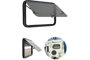 DIFU Wohnwagen Fenster 700x450 mm Wohnmobilfenster 85° Ausstellfenster Camper E4 Wohnmobil Fenster mit fliegengitter und integriertem Rollo, Wohnmobil Seitenfenster RV Externes Push Fenster