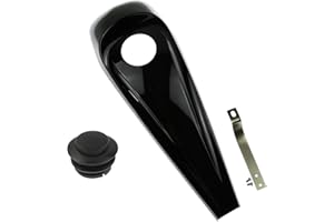 YHMTIVTU CNC glatte Armaturenbrett-Abdeckung mit belüftetem Gasdeckel, passend für Harley Touring Electra Glide Road Glide Street Glide Trikes 2008-2020 schwarz glänzend