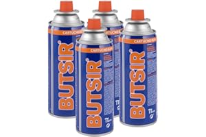 ELMA Butsir Pack 4 Cartuchos de gas para barbacoas y ahumadores