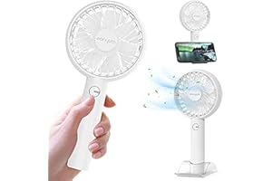 EONYUM Mini Handheld Portable Fan, USB Fan Rechargeable, Adjustable wind direction,Desk Table Fan Cooling Electric Fan 4 Speeds for Home Travel Office Sport