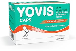 Yovis Caps, Probiotici per il Benessere Intestinale, 50 Miliardi di Fermenti Lattici Vivi, Senza Glutine e Lattosio, 30 Capsule Deglutibili