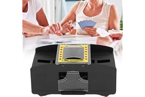 riuty 2 Deck Automatic Card Shuffler, batteriebetriebener elektrischer Shuffler für ältere Erwachsene zur Verwendung bei Heimturnieren für Klassische Poker-Sammelkartenspiele