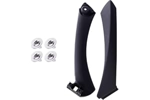 SHSBSCAR Maniglie Nere Della Porta Sinistra E Copertura Esterna Della Maniglia Della Porta Per BMW Serie 3, Kit Di Sostituzione Della Maniglia Della Porta Per BMW E90 E91 (2005-2011)