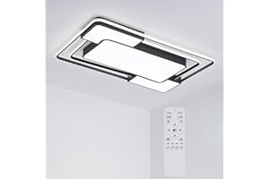 minifair Led Ceiling Light for Living Room,Remote Control,Brightness Dimmable,3000-6500K,90×60CM,Modern,Flush Ceiling Light for Dining Room,Bedroom,Kitchen and More