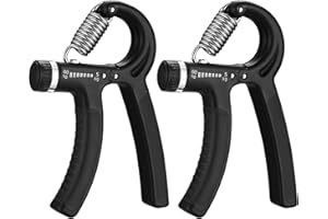 PZIHAO 2 Piezas Fortalecedores de Agarre, Fortalecedores de Mano, Ejercitador de Agarre de Mano Ajustable 5-60KG, Entrenador de Músculos de Mano, Ejercicio Manos Antebrazo