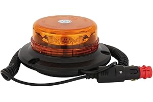 ‎ADLUMINIS AdLuminis LED Rundumleuchte orange verschiedene Ausführungen, für 12V und 24V Spannung, Blinkleuchte Warnleuchte für Straßenverkehr KFZ (a - micro mit Magnetfuß)