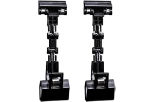 GENERIC Adjustable Document Holder for Typing Flexible Documents Holder Foldable Paper Copy Holder Clip Rotatable Handy Artist Supplies Holder for Computer Monitor Canvas Clamp 2 Pack, Black