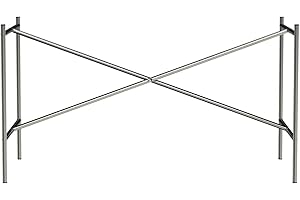 ‎MODULOR Modulor Tischgestell E2, idealer Besprechungstisch (72 x 70 x 135 cm) mit mittiger Kreuzstrebe, Unterbau ohne Tischplatte für Schreibtisch, farblos