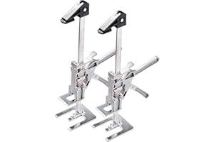 VEVOR Labor Saving Arm Jack, 2 PCS 150 kg Bearing Capacity, Lifting up to 180 mm, Metal Hand Lifting Jack Tool with Magnetic Level, Adjustable Height, for Door, Window, Furniture, Woodworking, Silver