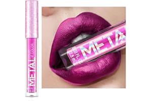 ALLBESTAYE Allbesta Lipgloss Rouge à lèvres imperméable à l'eau brillant à paillettes scintillant métallique durable