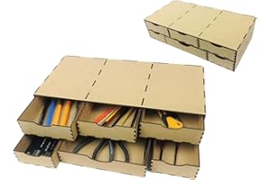 HobbyHold Organizer per modellismo con 2 cassetti, porta attrezzi e colori, modello di scaffalatura colorata, scaffale per colori fai da te, organizer da scrivania, porta pennelli (SO7)