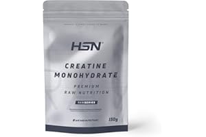 Créatine Monohydrate en Poudre de HSN | Sans Arôme 150 g | 100% Monohydrate de Créatine pure Sans Additifs | No-GMO, Vegan, Sans Gluten