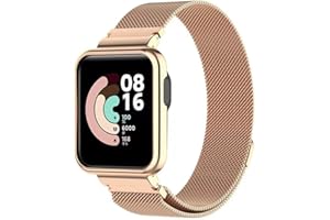 Keecuty Pasek kompatybilny z Xiaomi Mi Watch Lite 1, metalowy pasek do zegarka Redmi Watch, metalowy pasek do Xiaomi Mi Watch Lite 1, wodoszczelny, stal nierdzewna, zapasowy pasek do zegarka Redmi