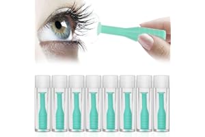 AIYVELU 8 Stück Kontaktlinsen-Saugnapf, Silikon-Kontaktlinsen-Entferner, Kontaktlinsen-Einsatz-Entfernungs-Werkzeug, Einsetzhilfe Kontaktlinsen-Saugnapf mit Hartlinsen-Flasche, grün