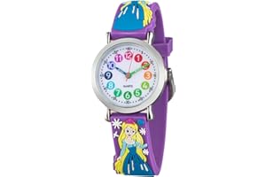 CHAOTECHY Kinder Armbanduhr für Mädchen und Jungen,gut lesbar, um ganz leicht zu Lernen, die Uhr zu lesen