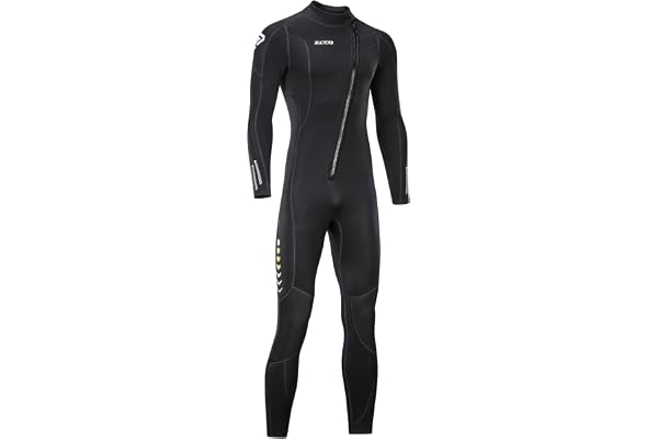 ZCCO Combinaison de plong¨¦e en n¨¦opr¨¨ne Ultra Extensible 3 mm avec Fermeture ¨¦Clair sur Le Devant pour Homme et Femme