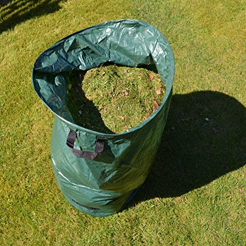 2x Gartenabfallsack 120 Liter Pop Up, grün, Tragegriffe, Ø 450 x 750 mm - 5